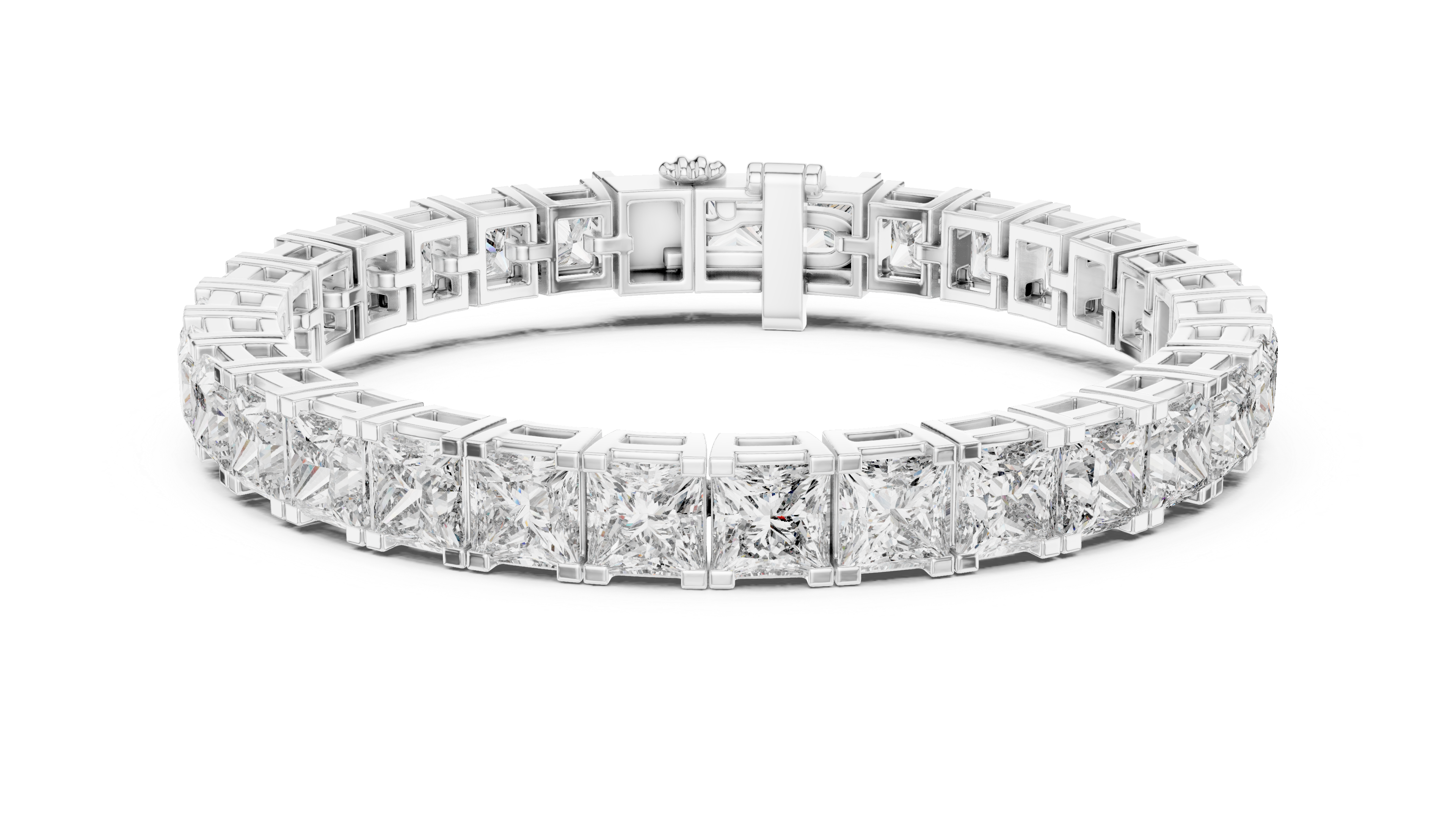 ROYALE IMPERIA PRINCESS CUT DIAMOND TENNIS BRACELET