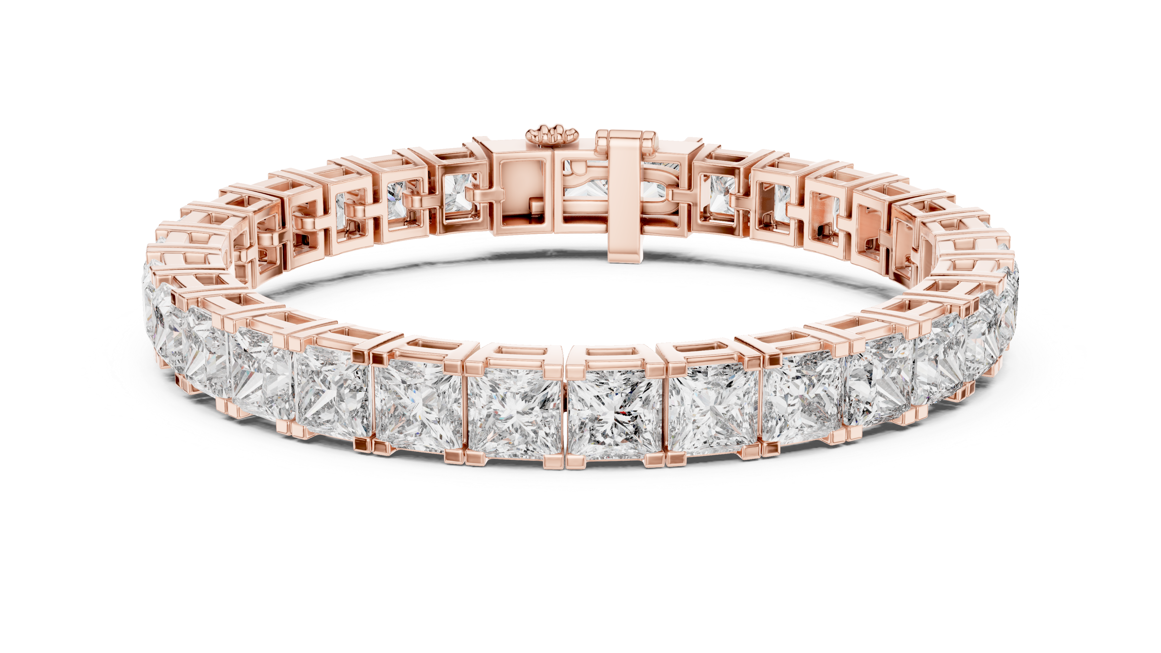 ROYALE IMPERIA PRINCESS CUT DIAMOND TENNIS BRACELET