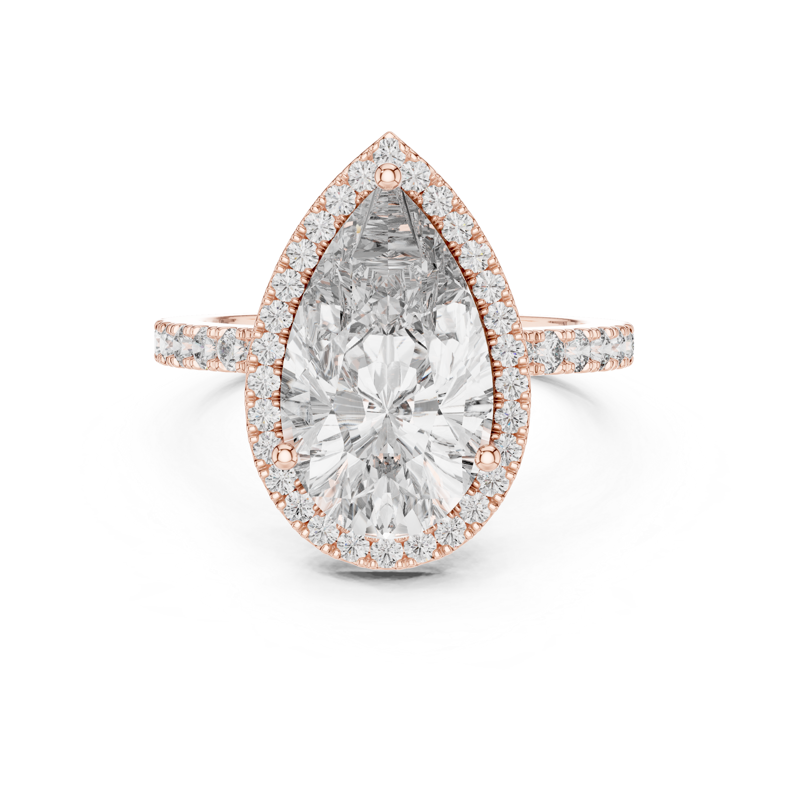 PEAR HALO AURA RING