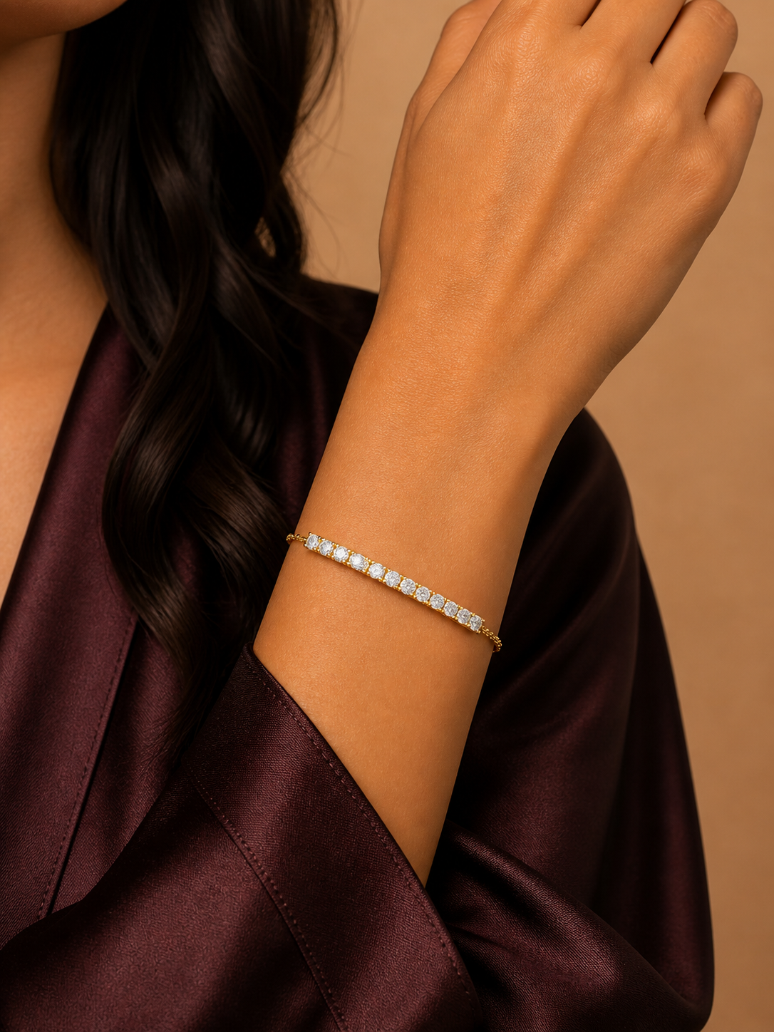 CELESTIAL FINE LINE SPARK DIAMOND CHAIN BRACELET