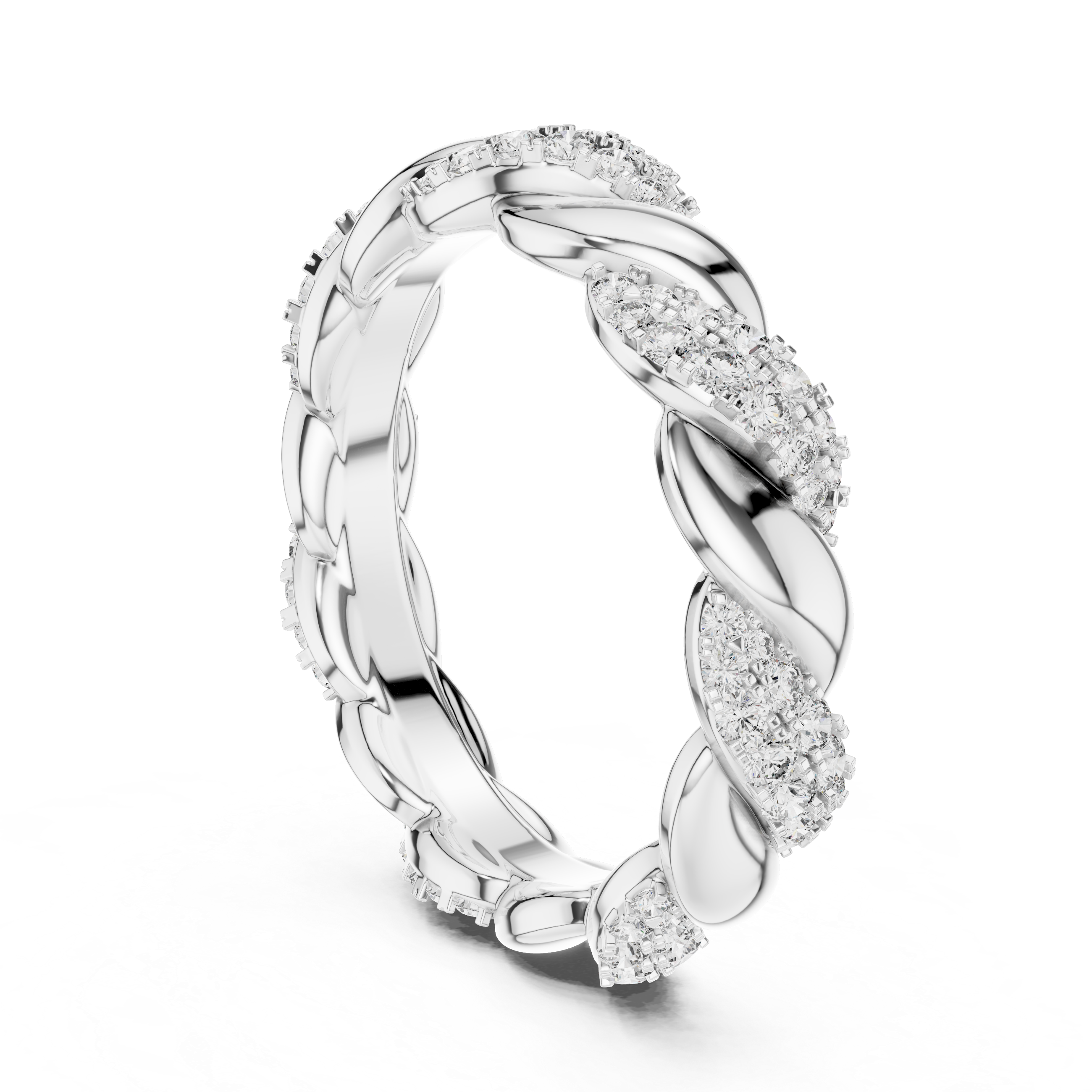 TWISTED PAVE ETERNITY BAND