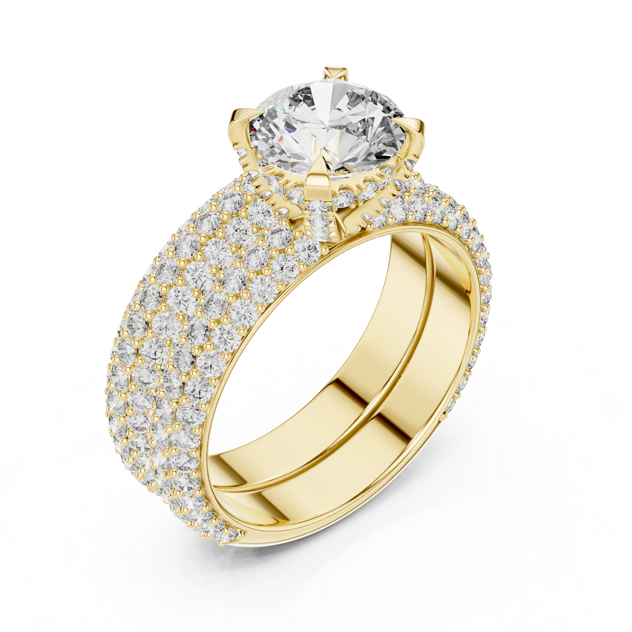 GLEAMIC PAVE SYMPHONY RING