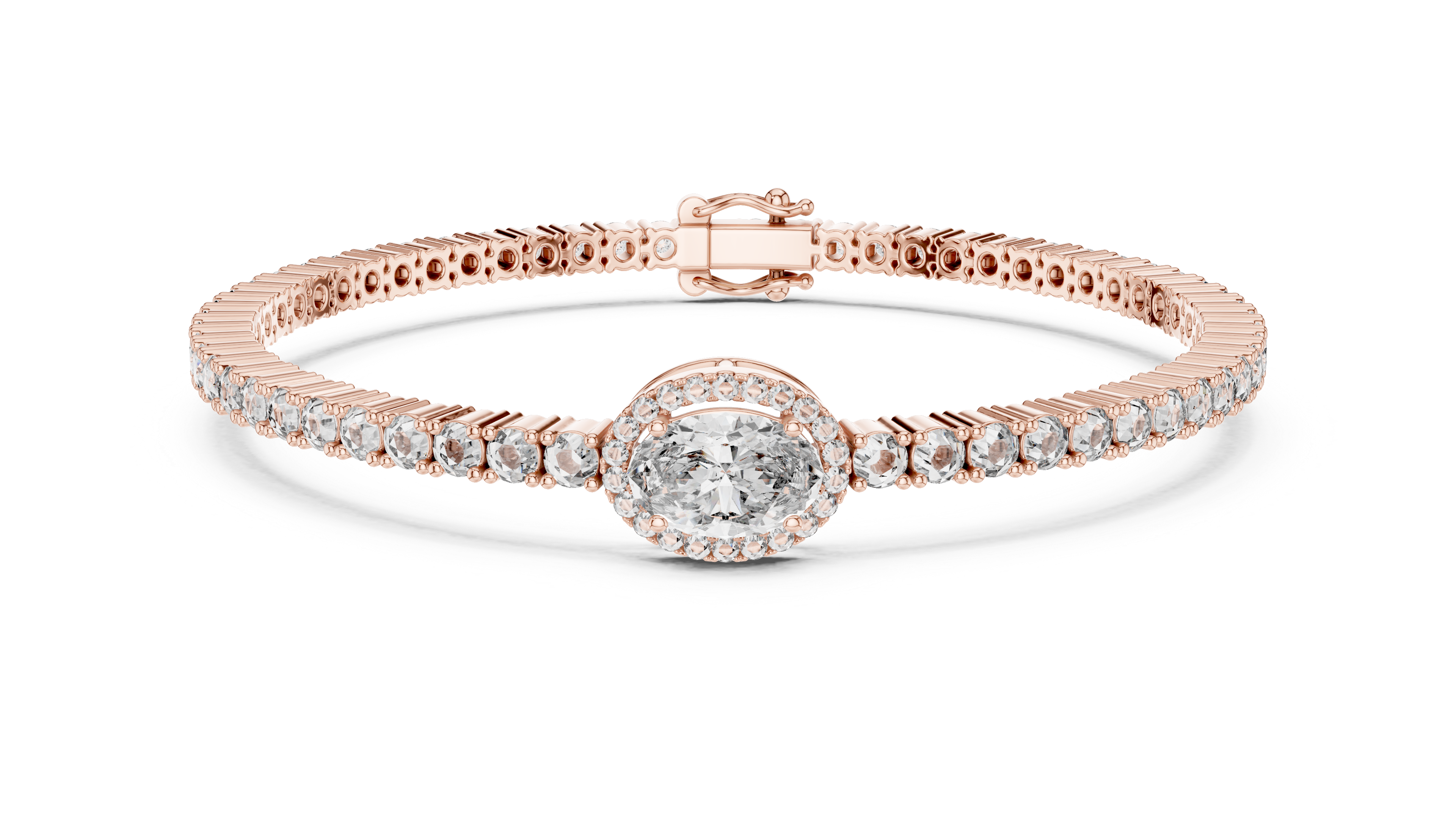 ROYAL SOLITAIRE AURUM RADIANCE ETERNAL DIAMOND TENNIS LUXE BRACELET