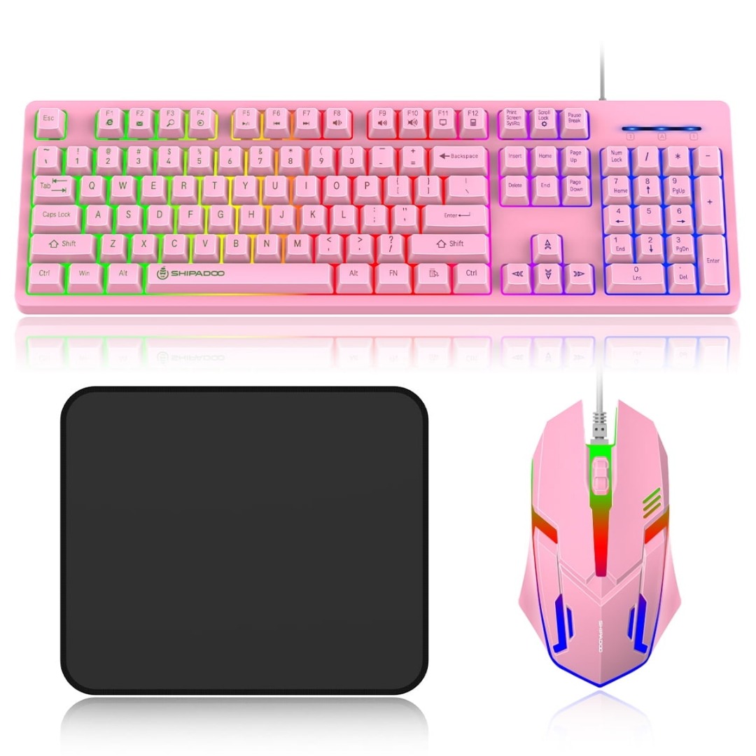 Gaming Keyboard & Mouse, 104 Keys LED 