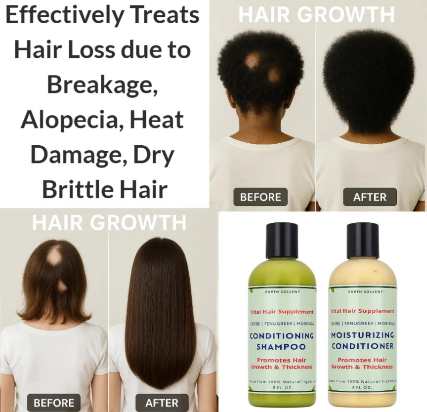 Moringa Hair Growth Shampoo and Conditioner Set