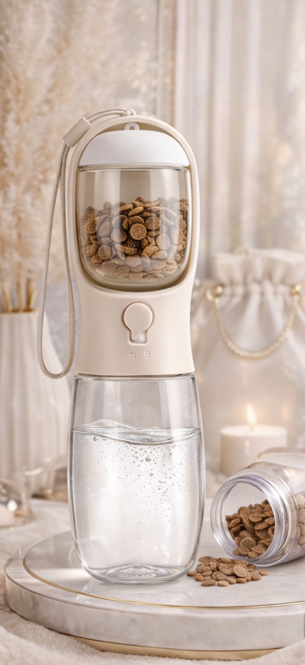 Paw-Luxe-Travel -Dog-Bottle™ | Water-+ Snack Combo