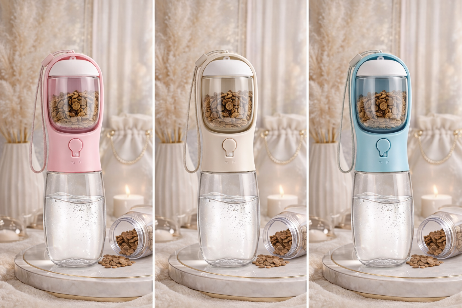 Paw-Luxe-Travel -Dog-Bottle™ | Water-+ Snack Combo