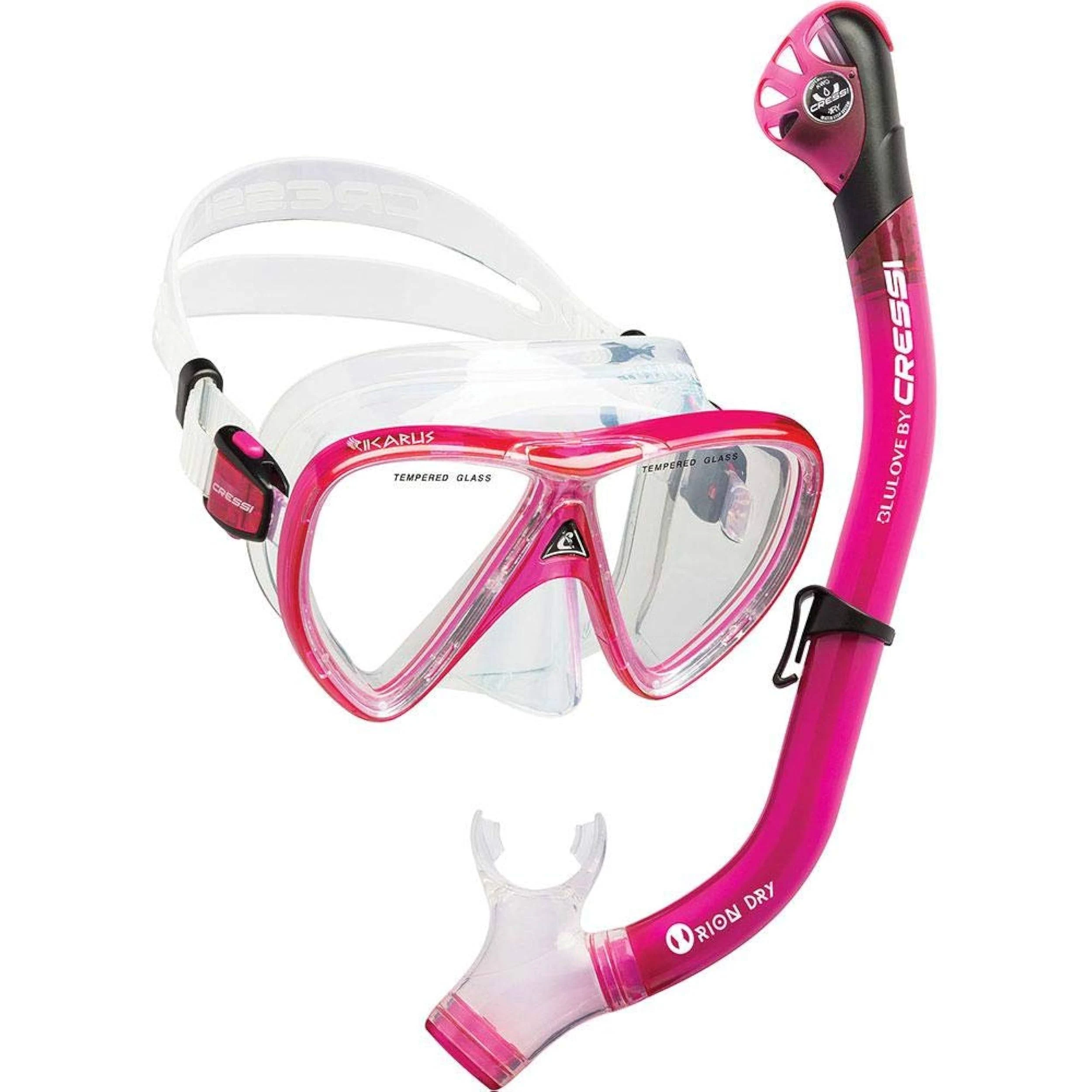 Kit Snorkel Máscara Ikarus + Snorkel seco Orion Dry