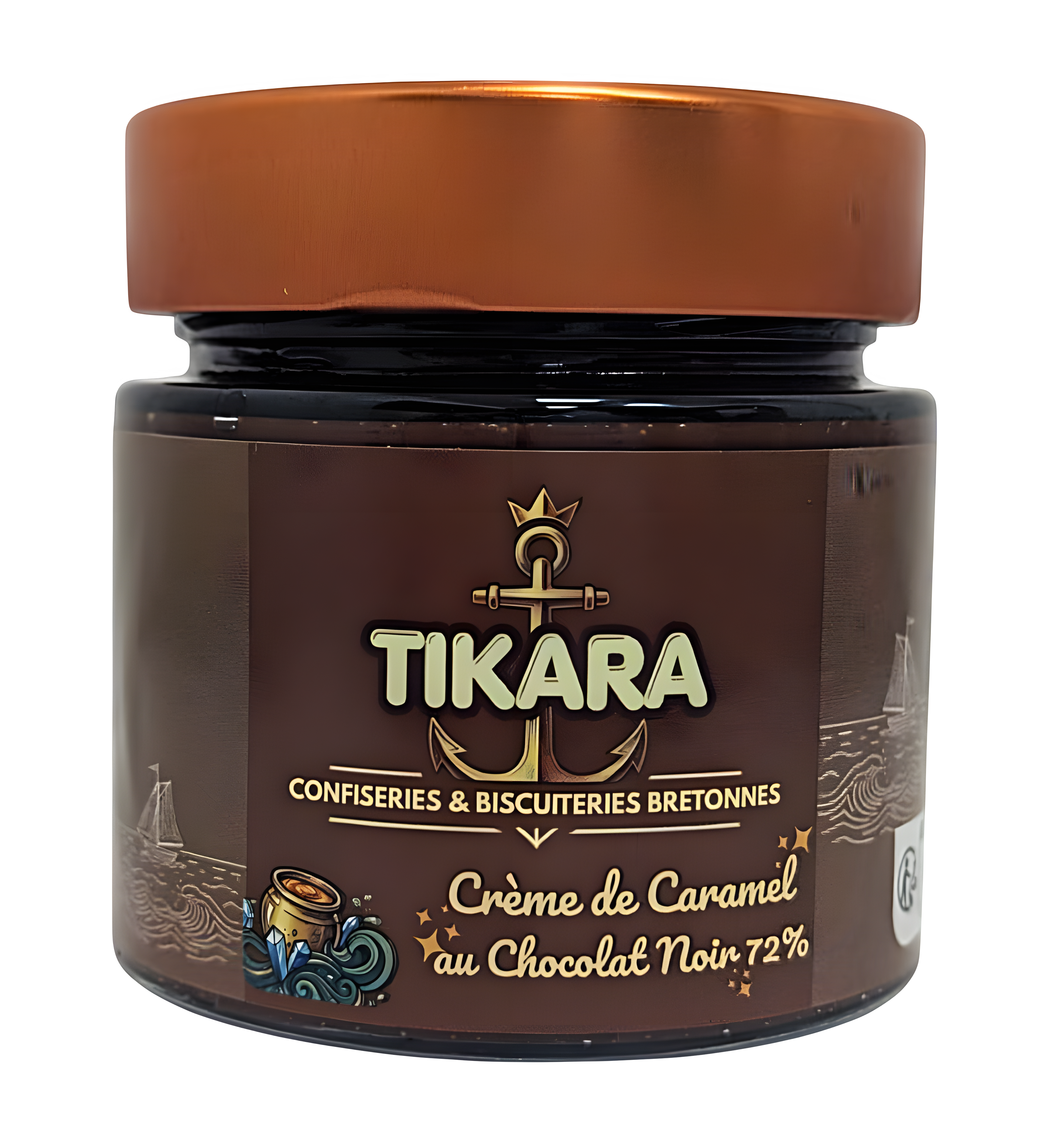 Crème de Caramel au chocolat noir 72%