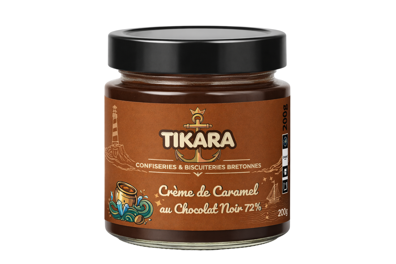 Crème de Caramel au chocolat noir 72%