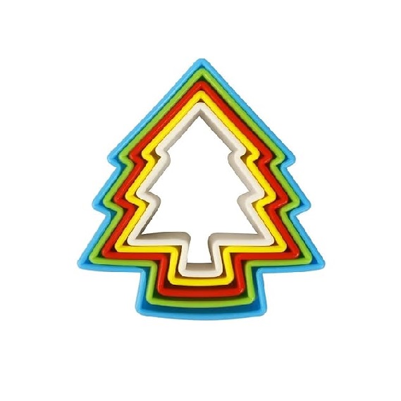 Christmas Tree Plastic Cookie Cutter | Cupcake Cookie Cutter | Cake Mold Biscuit Fondant DIY | Fondant Cutter