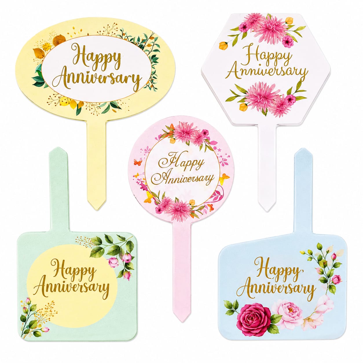 Paper Birthday Tags Cake Topper | Paper Cake Toppers | Paper Anniversary Tags Cake Topper | Paper Cake Toppers