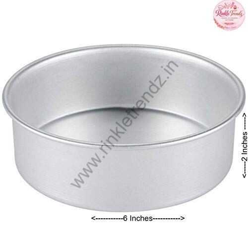 Aluminum Round Cake Tin | Cake Pan | Cake Mould - 2 Inches Height