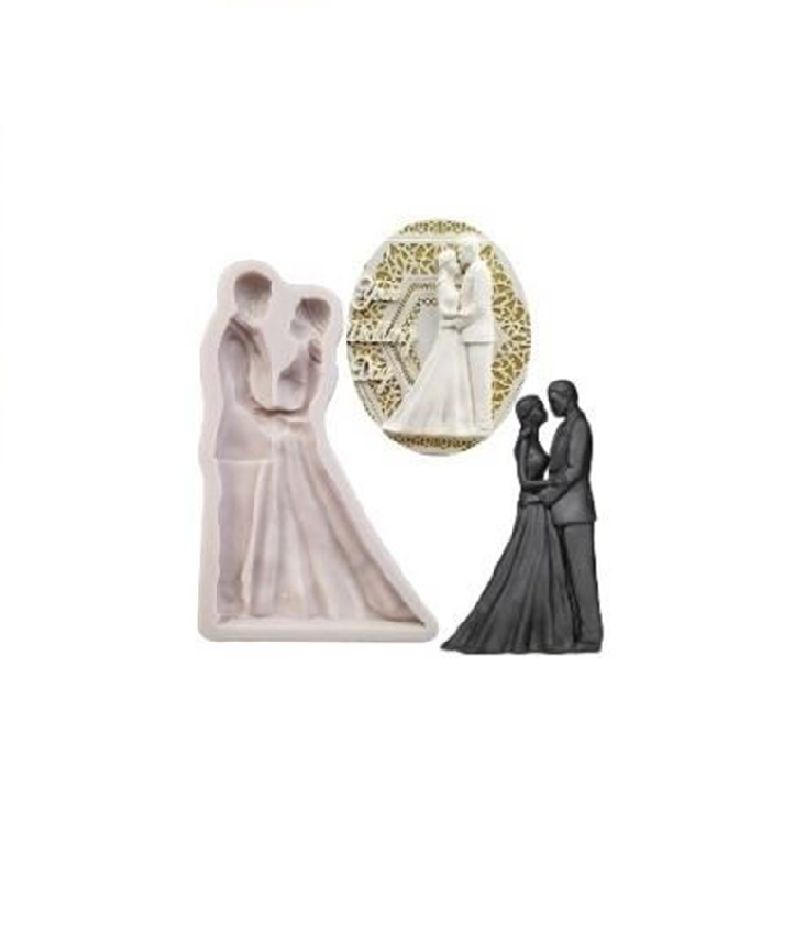 Silicone Wedding Couple Fondant Moulds | Silicone Couple Fondant Molds | Wedding Couple Moulds