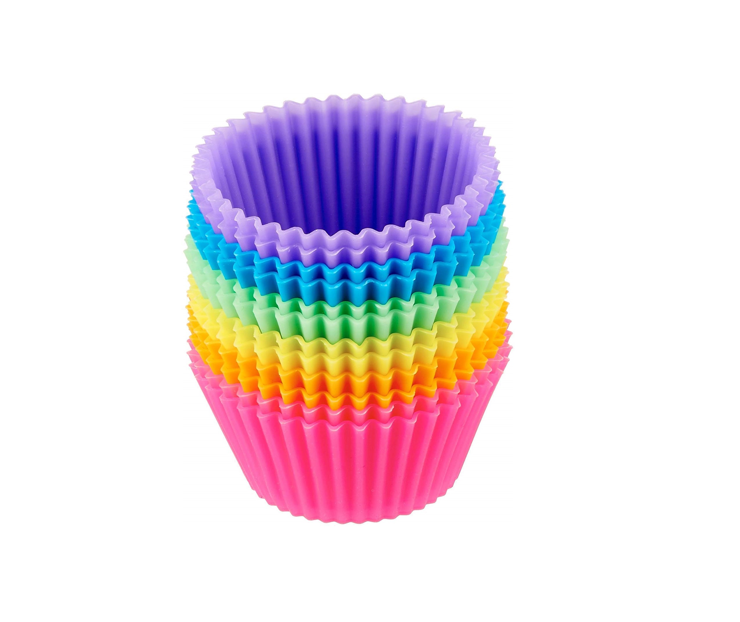 Silicone Round Muffin Cups | Cupcake | Jelly Cups | (Multicolor)