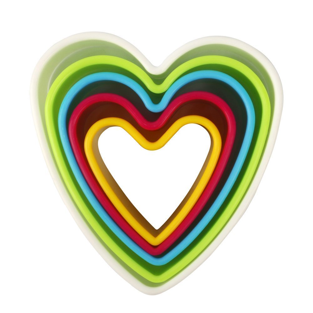 Heart Plastic Cookie Cutter | Cupcake Cookie Cutter | Cake Mold Biscuit Fondant DIY | Fondant Cutter