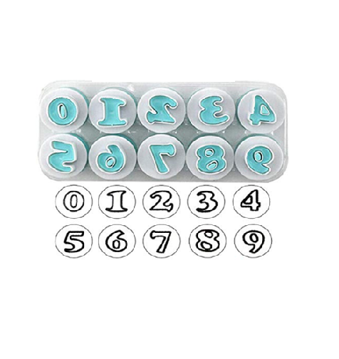 Number Fondant Cutters / Number Plunger | Fondant Sugar Paste Number Cutter 