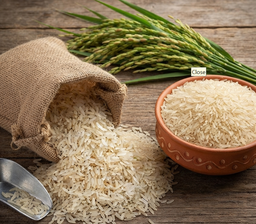 Double steam Rice  ₹400/kg.