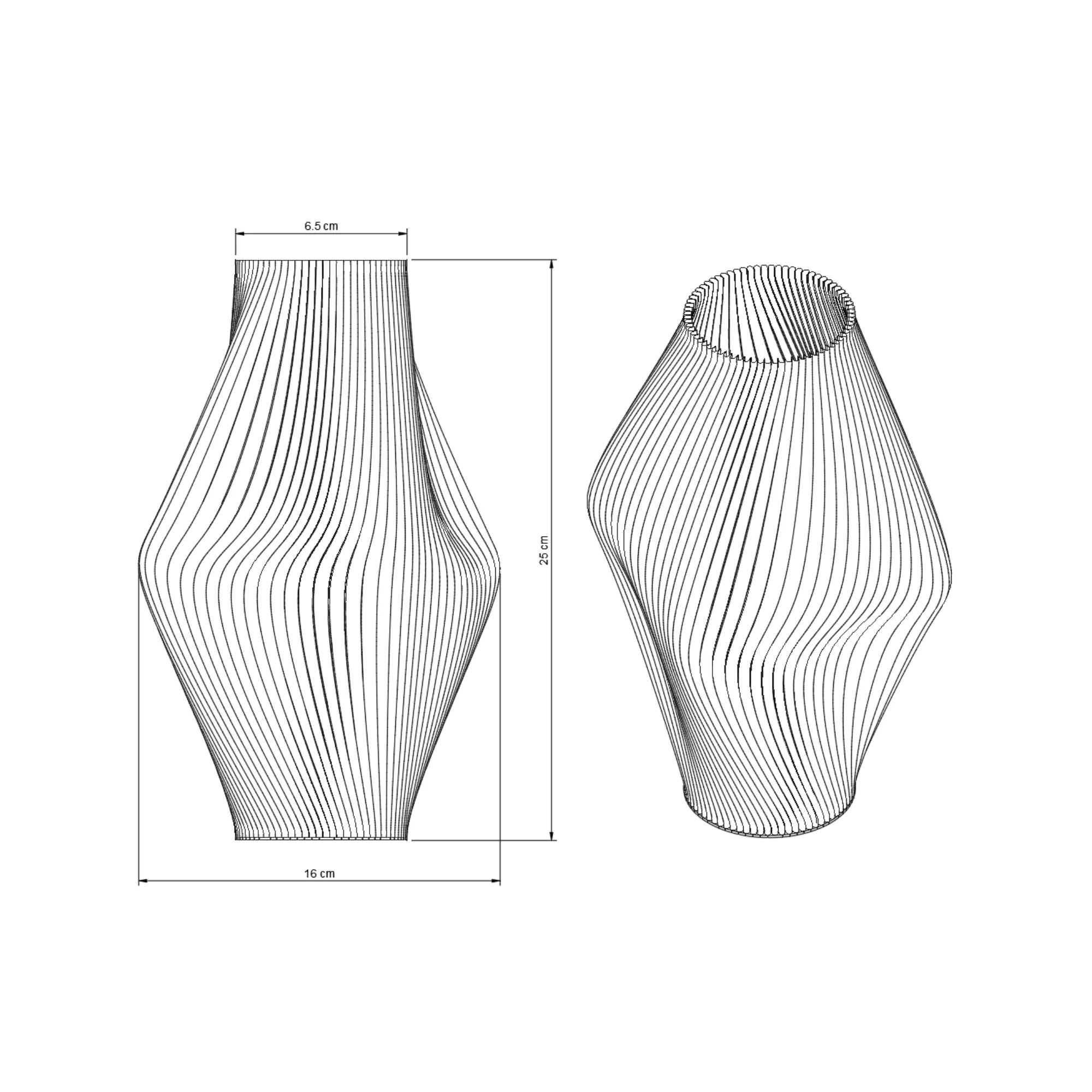 Vase Oregami M