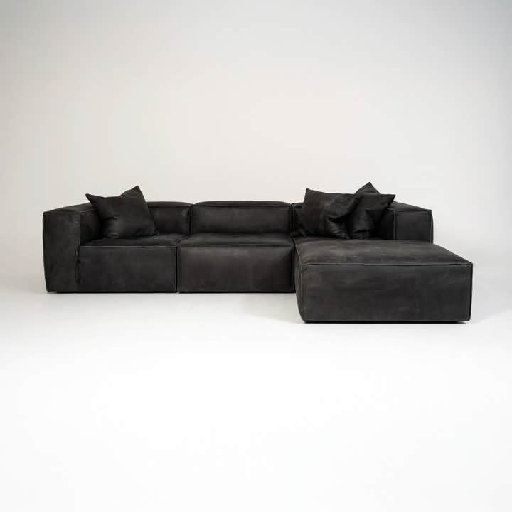 Modern Black Sectional Sofa