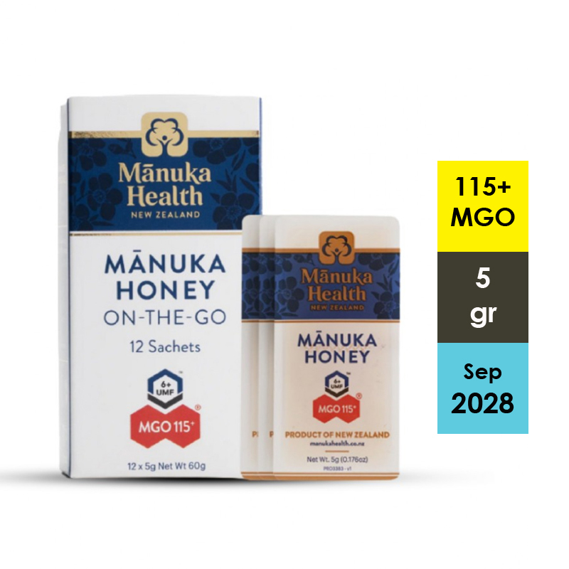 Manuka Health Honey On-The-Go Madu MGO 115+ 12 Sachet 5gr