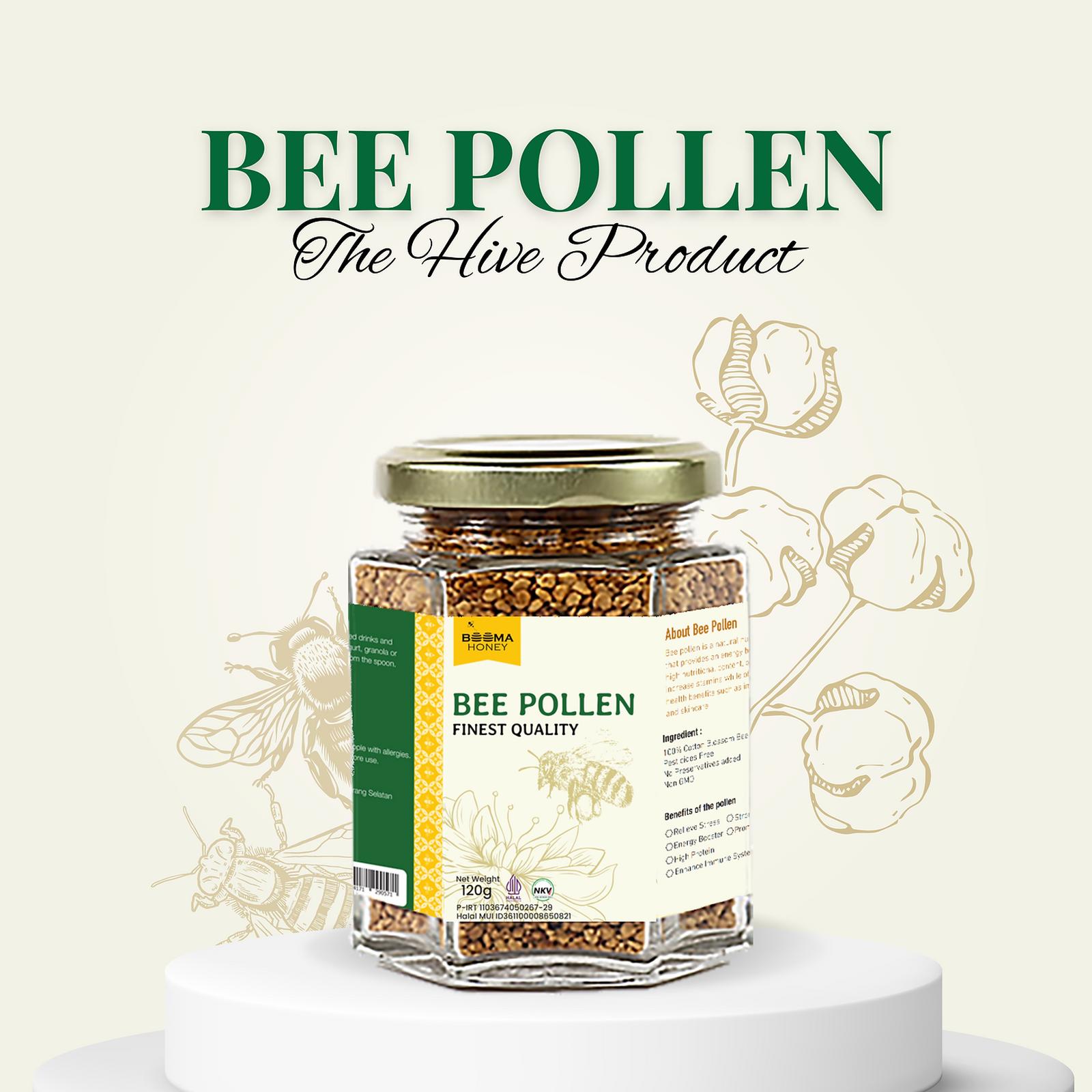 Beema Honey Bee Pollen Granule 120g Halal Certified Superfood Alami Sarang Lebah