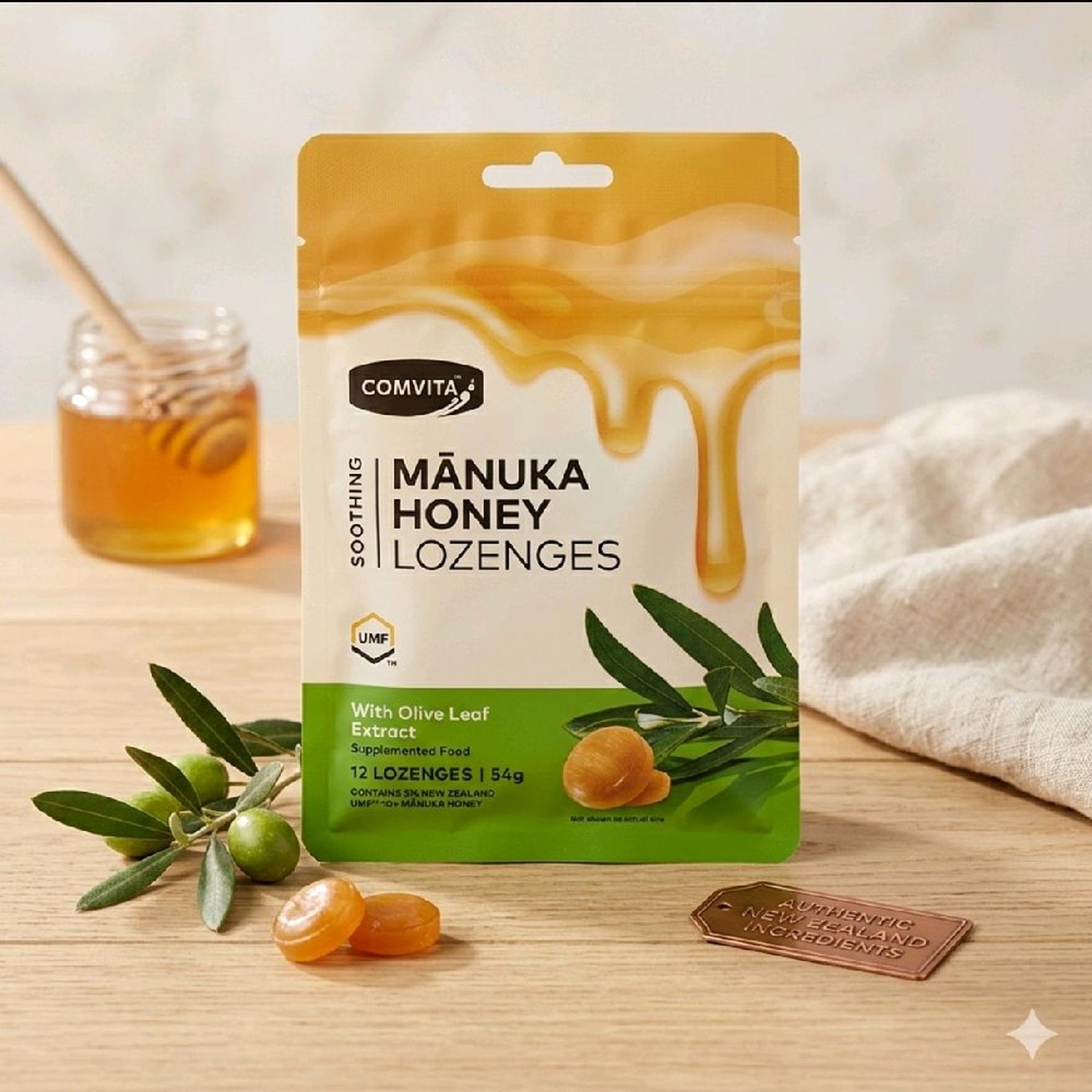 Comvita Lozenges Permen Manuka Honey Olive Leaf Extract with UMF 10+ 54gr
