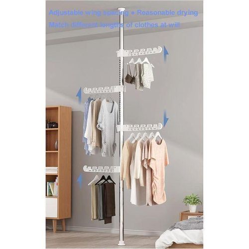 Porte-vêtements télescopique pliable