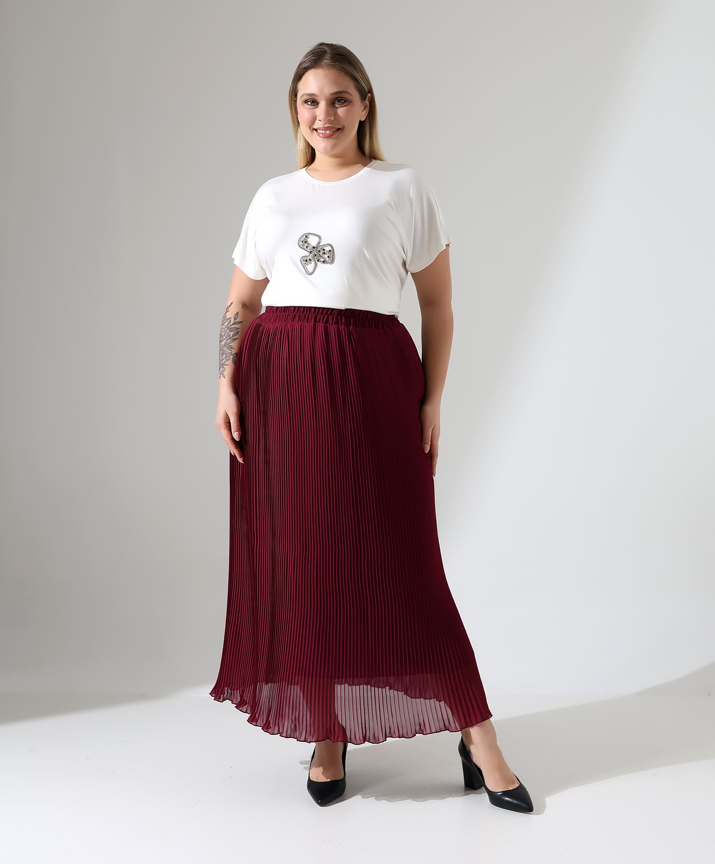 Sena Plise Etek - Toptan