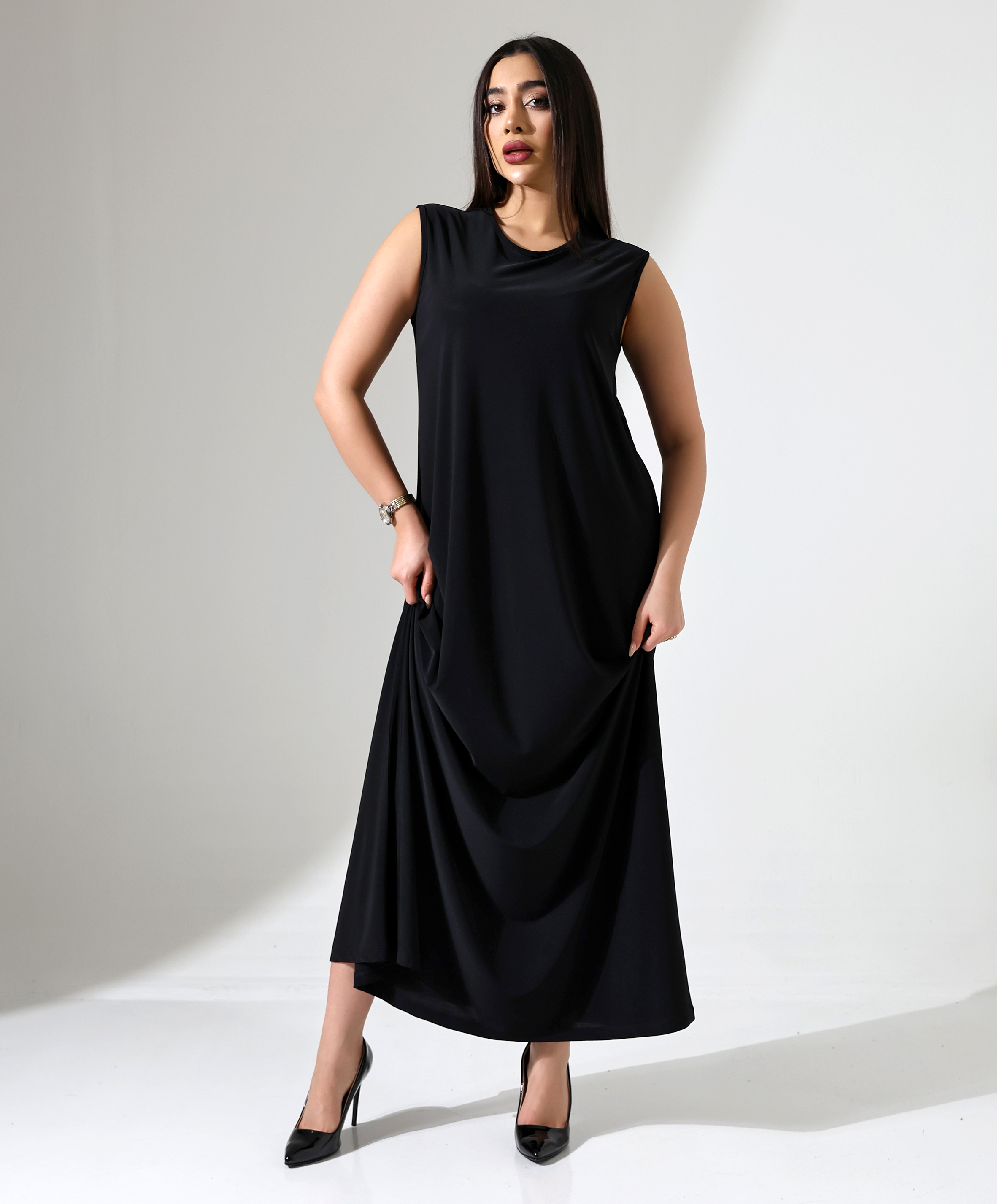 Sıfır Kol Battal Elbise - Toptan