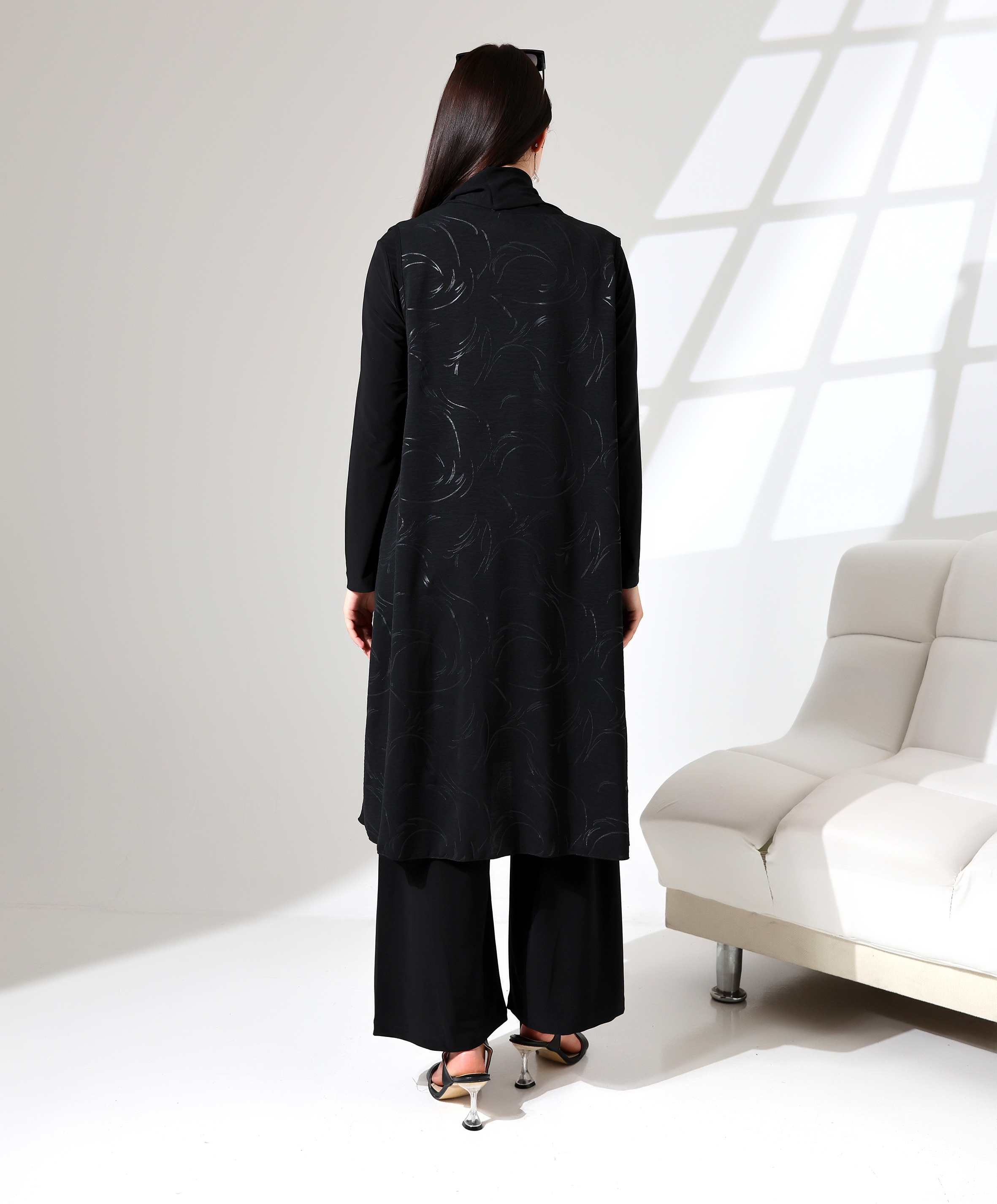 Günlük Desenli Yelek - Toptan