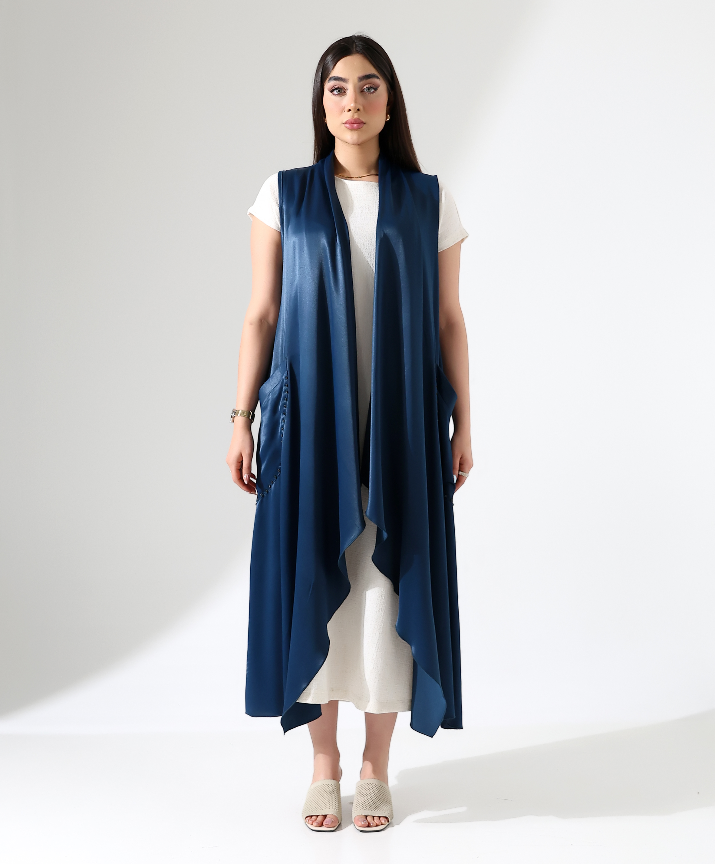 Saten Kristal Yelek - Toptan