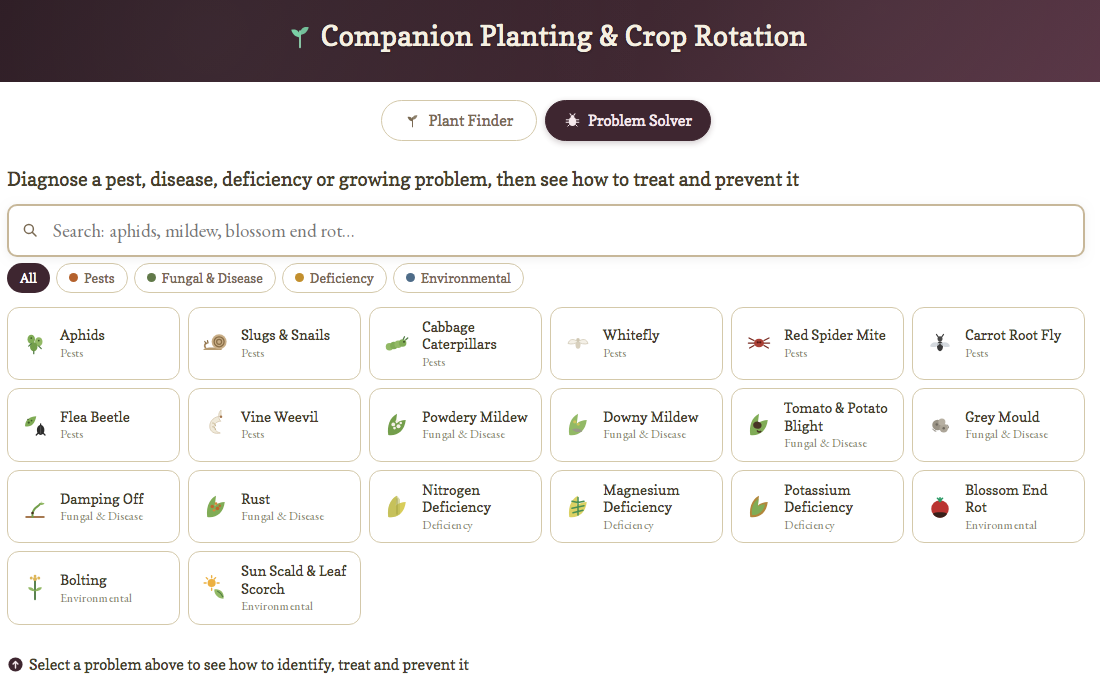 Companion Planting & Crop Rotation Helper