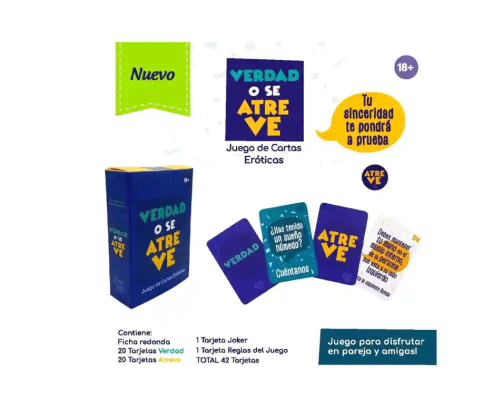 Juego De Cartas Eróticas " Verdad O Se Atreve "