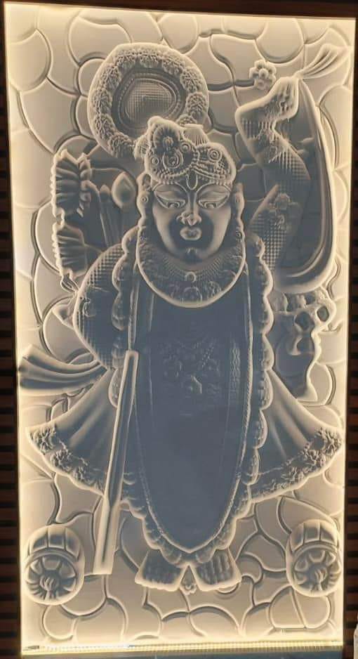 Shri Nath Ji 3D CNC Work Stone Mural