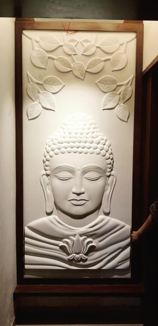 Buddha Wall Art Mural Stone Mural