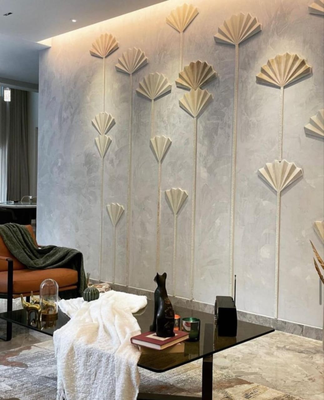 Modern Leaf Decorative Wall Art Stone Wall Panel