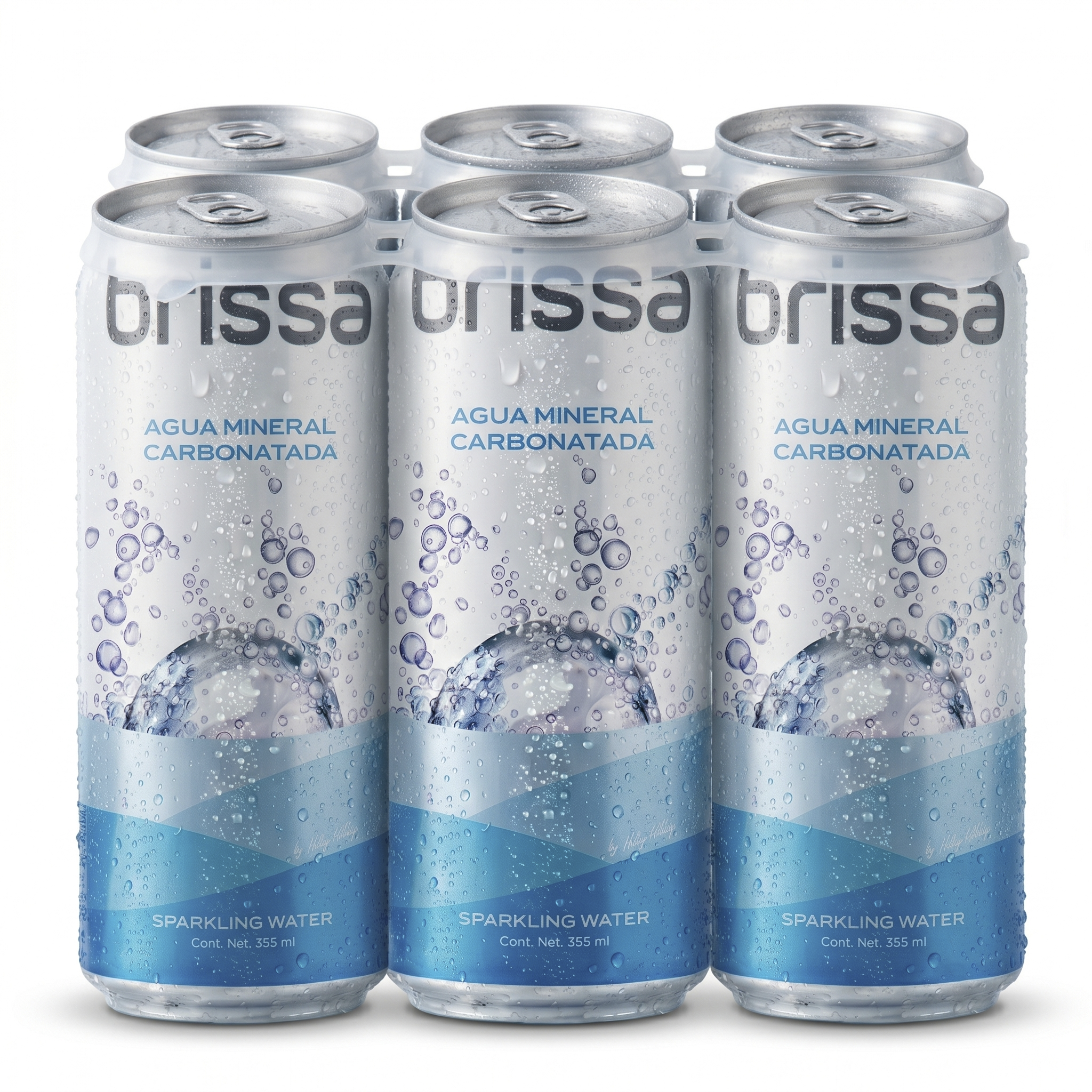 6 Pack de Latas Brissa Agua Mineral Carbonatada