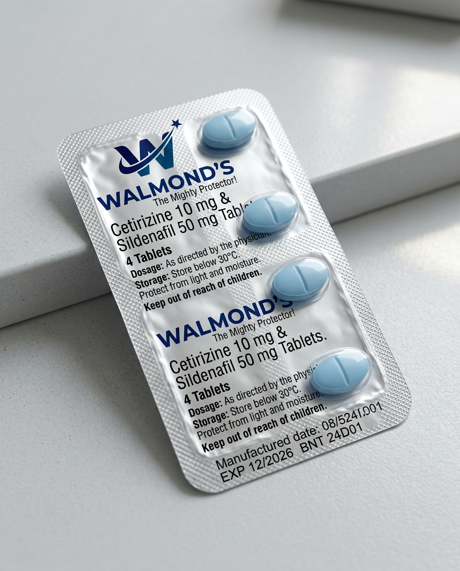 Walmond's Cetirizine & Sildenafil Tablets