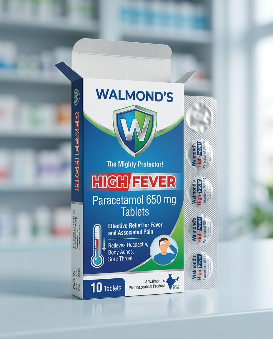 High Fever Paracetamol 650 mg Tablets