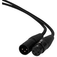CABLE, DMX, M/F, 3-PIN, 3-CONDUCTOR, 15FT.