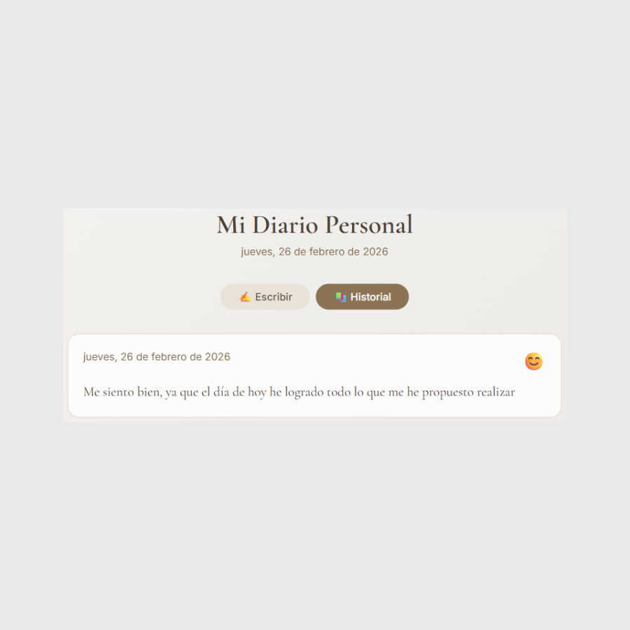 Diario personal en líneaI