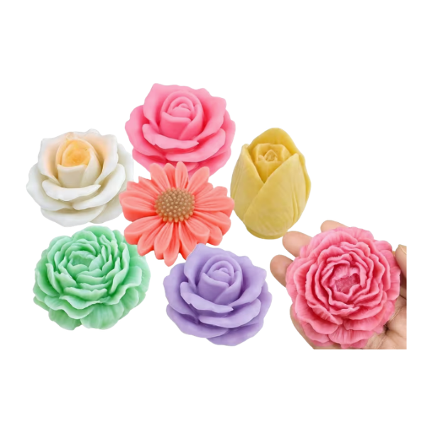Centros de mesa de jabones con flores para fiestas de todo tipo (10 pza)