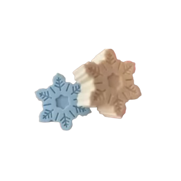Jabón copos de nieve decorativo o para regalo artesanal (1 pza)