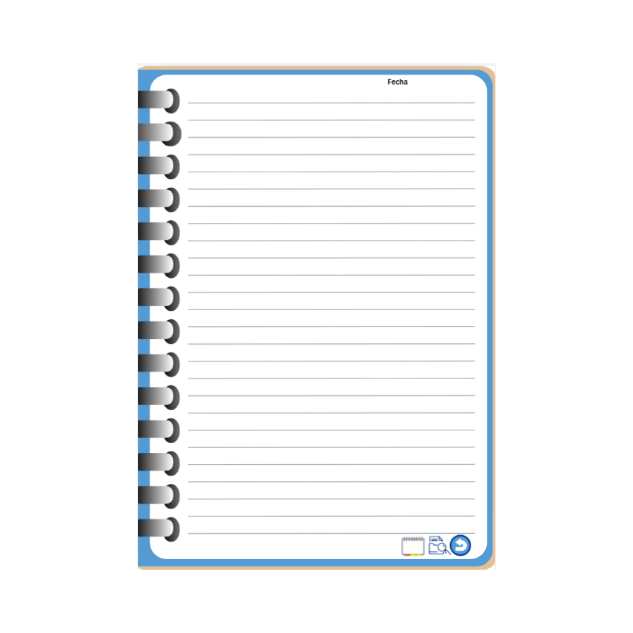 Cuaderno digital azul