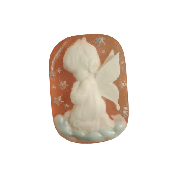 Jabón para recuerdo en forma de angelito para bautizo, primera comunión, baby shower para niña o niño (1pza)