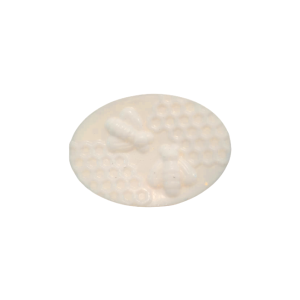 Jabón decorativo con flor y abeja artesanal (1 pza)