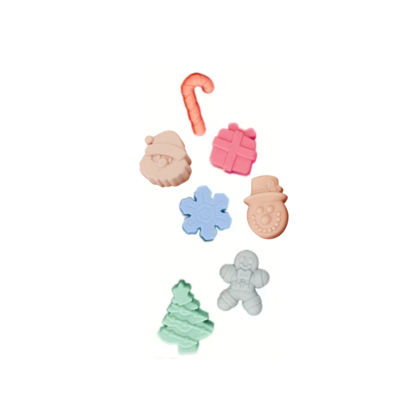 Jabones navideños decorativos o para regalo artesanal (7 pza)