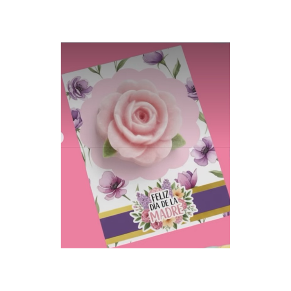 Jabón para regalo o día de las madres flor artesanal (1 pza)