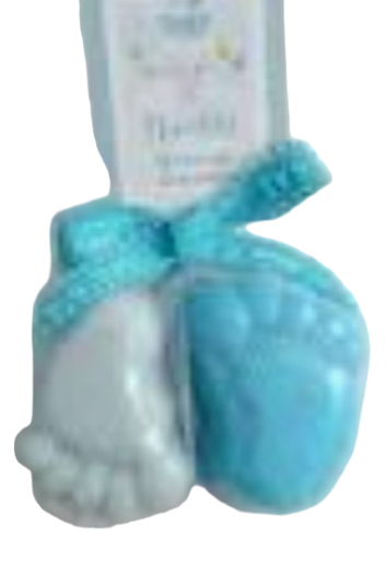 Jabón para recuerdo pie chiquito para baby shower o bautizo para niño o niña (2pza)